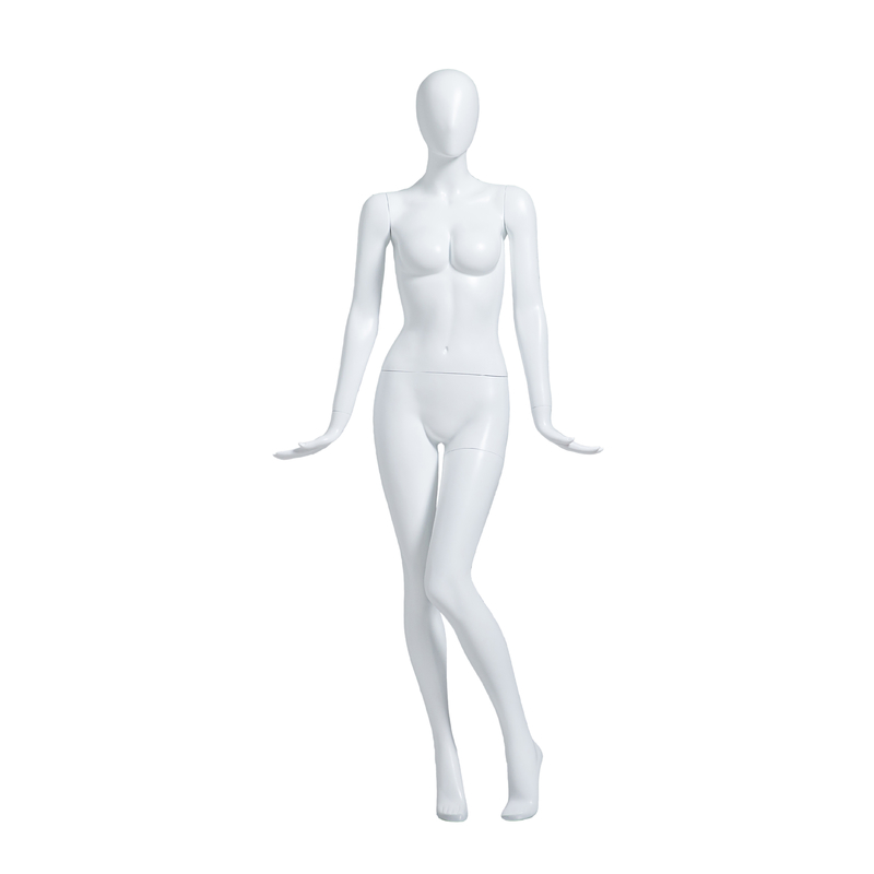 Manichino femminile bianco realistico corpo pieno 60 cm vita per abbigliamento sportivo