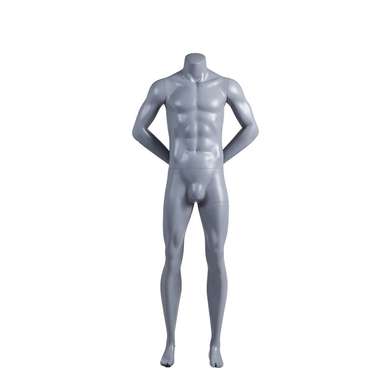 Grey Sports Headless Full Body Mannequin Uso a lungo termine per l'esposizione di abbigliamento in negozio