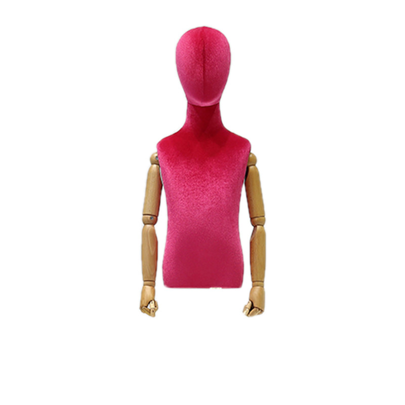 Verticale Colorato Mezzo Corpo Maschio Manichino Tessuto di lino per l'esposizione di abiti