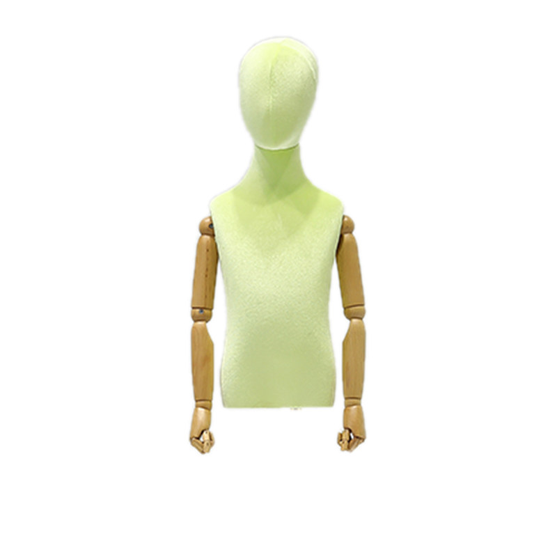 Verticale Colorato Mezzo Corpo Maschio Manichino Tessuto di lino per l'esposizione di abiti