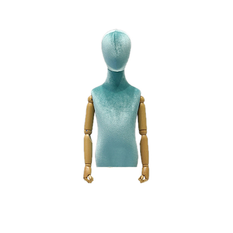 Verticale Colorato Mezzo Corpo Maschio Manichino Tessuto di lino per l'esposizione di abiti